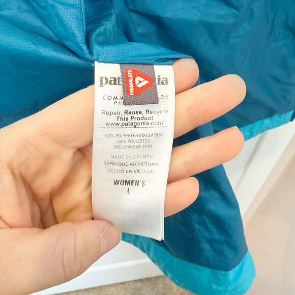 Patagonia Womens Nano Puff Hoody Full Zip Jacket Size Large Insulated Hiking - Picture 6 of 11